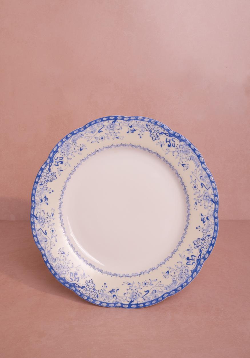Virginia Blue and White Dinner Plates - Set of 4