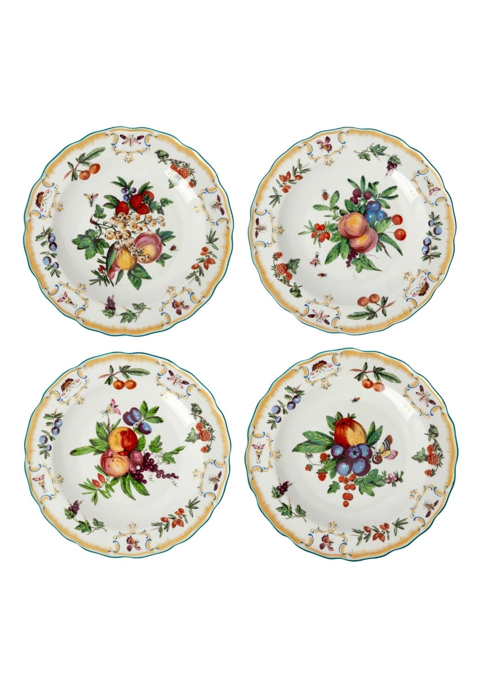 Duke of Gloucester Side/Pudding Plates - Set of 4 - Casa by Josephine Jenno