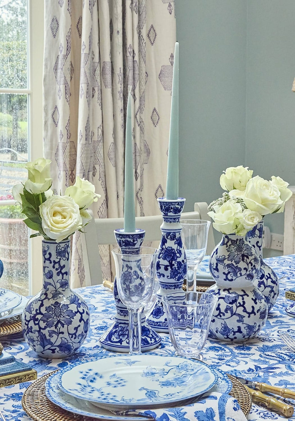 Dutch Delft Classic Vases - Set of 2 - Casa by Josephine Jenno