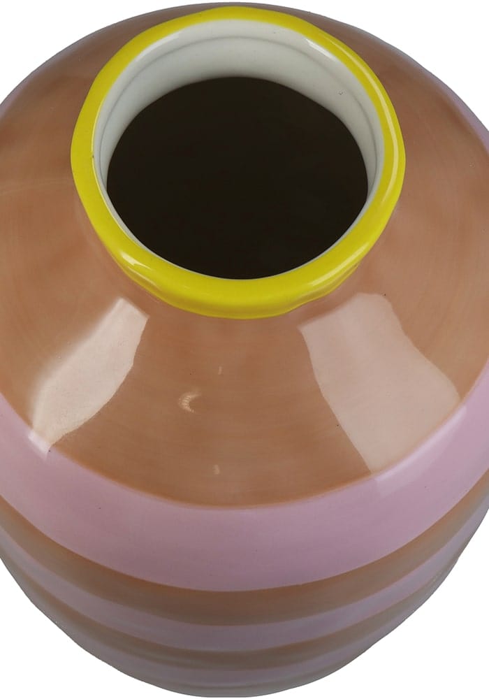 Earn Your Stripes Clay and Pink Vase - Casa by Josephine Jenno