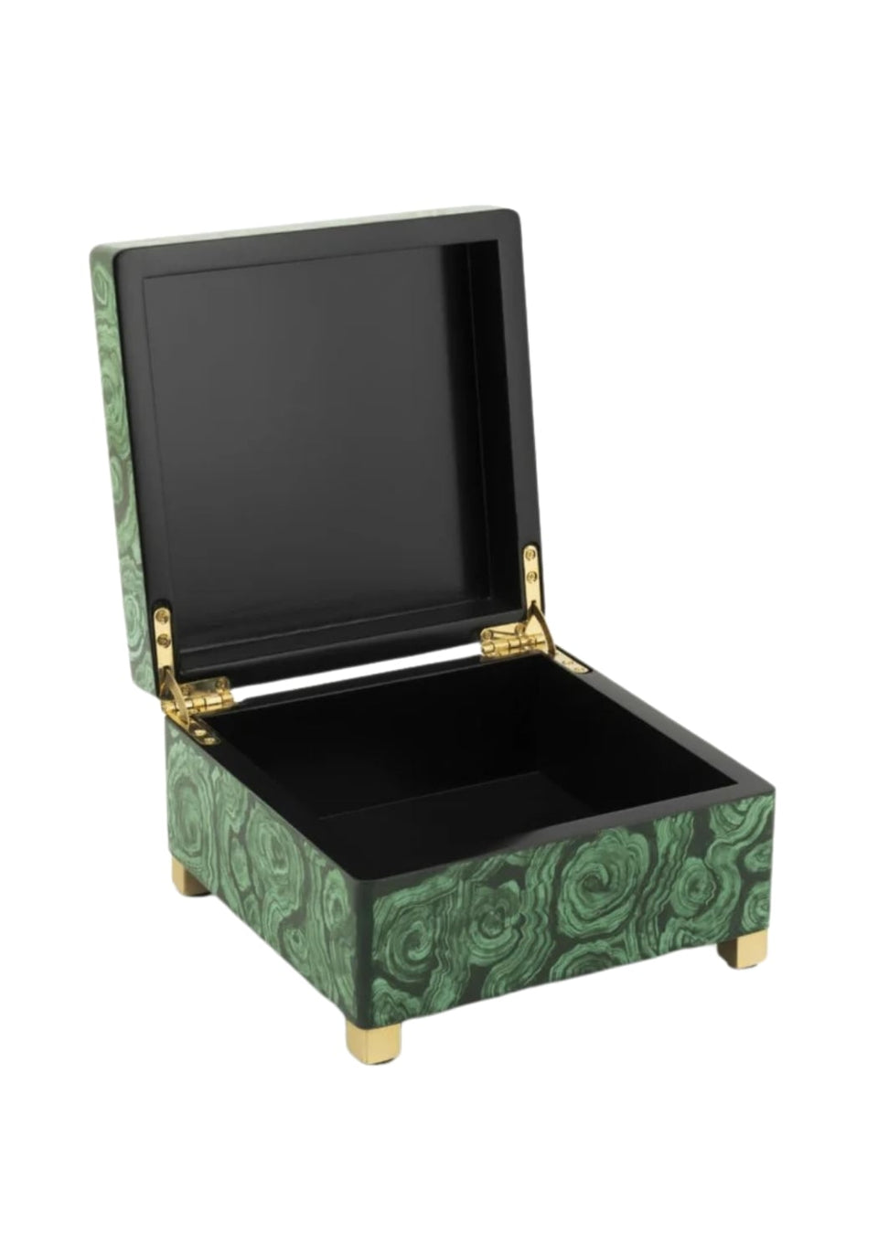 Eleanor Malachite Swirl Jewelry Box - Casa by Josephine Jenno