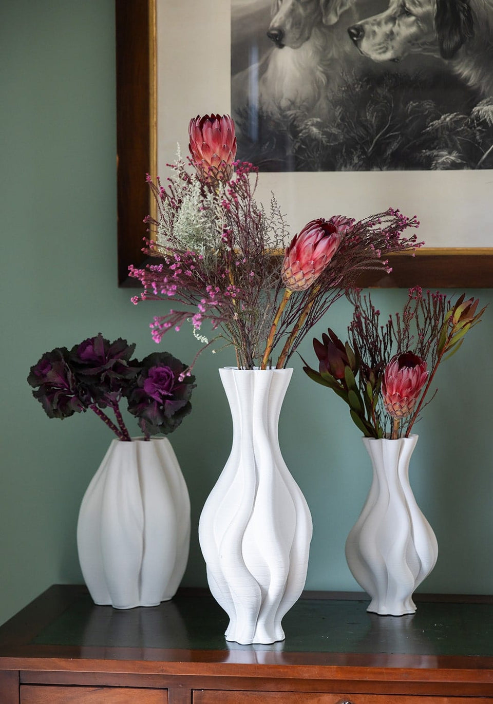 Emilie White Twisted Ceramic Vase - Casa by Josephine Jenno