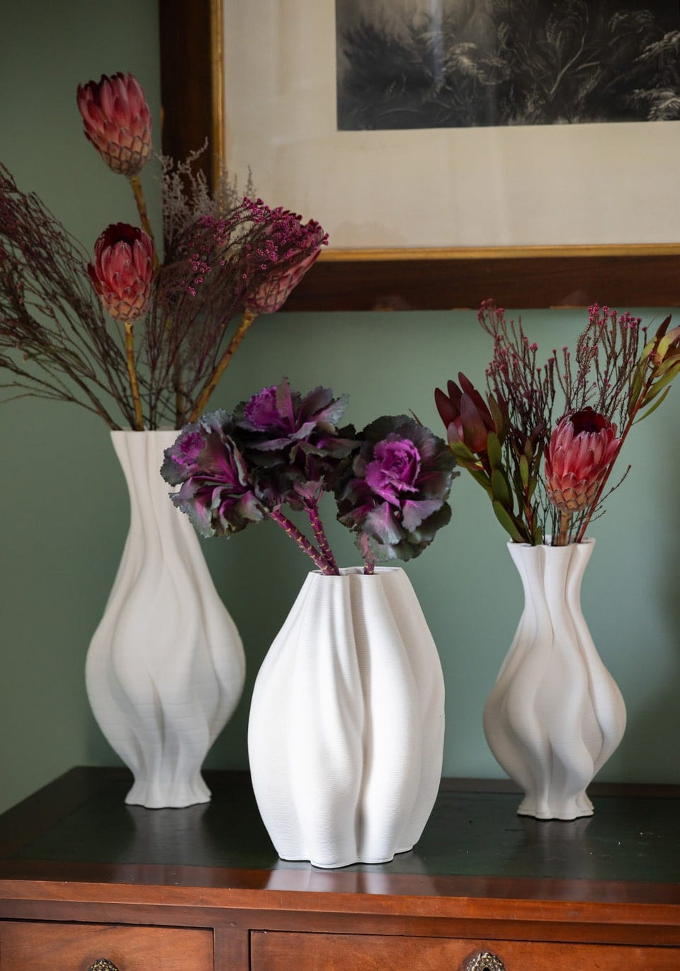 Emilie White Twisted Ceramic Vase - Casa by Josephine Jenno