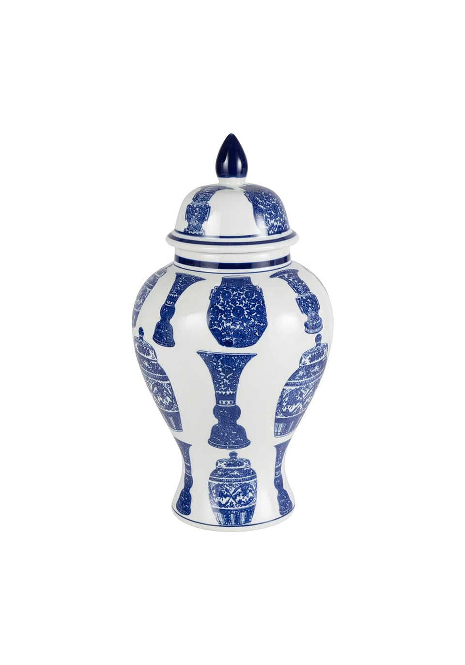 Emma Azure Blossom Temple Jar - Casa by Josephine Jenno