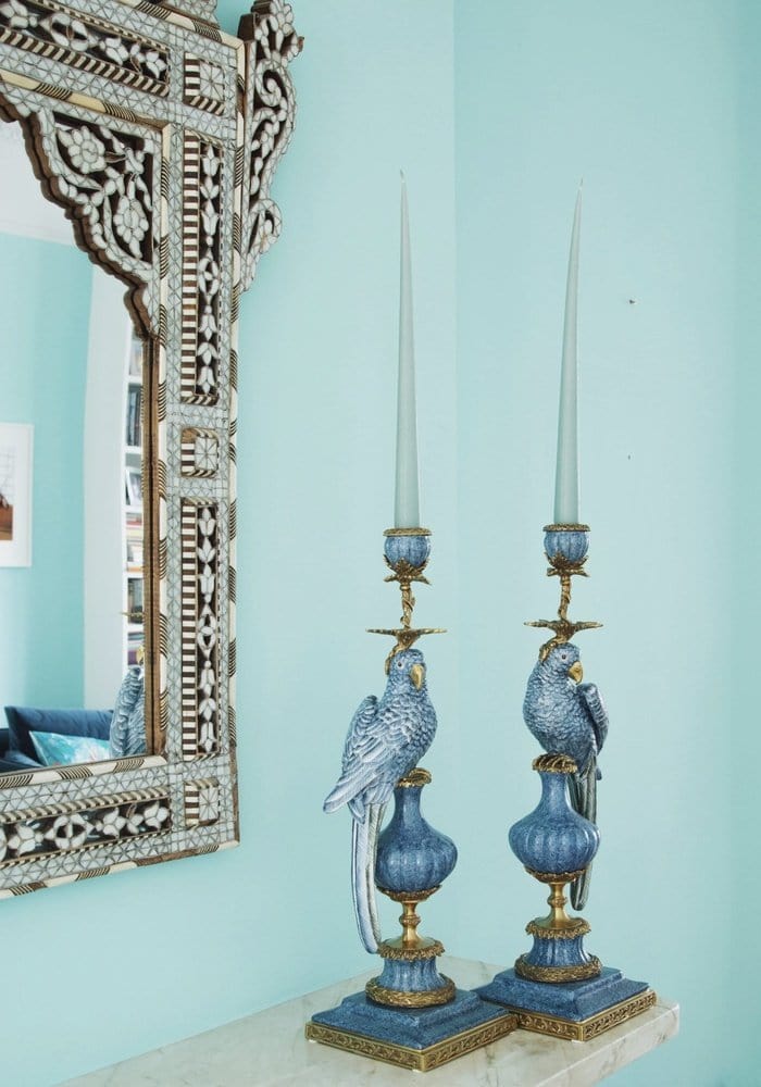 Enamelled Pretty Polly Parrot Candlestick - Left - Casa by Josephine Jenno