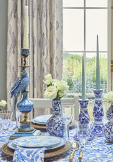 Enamelled Pretty Polly Parrot Candlestick- A Pair