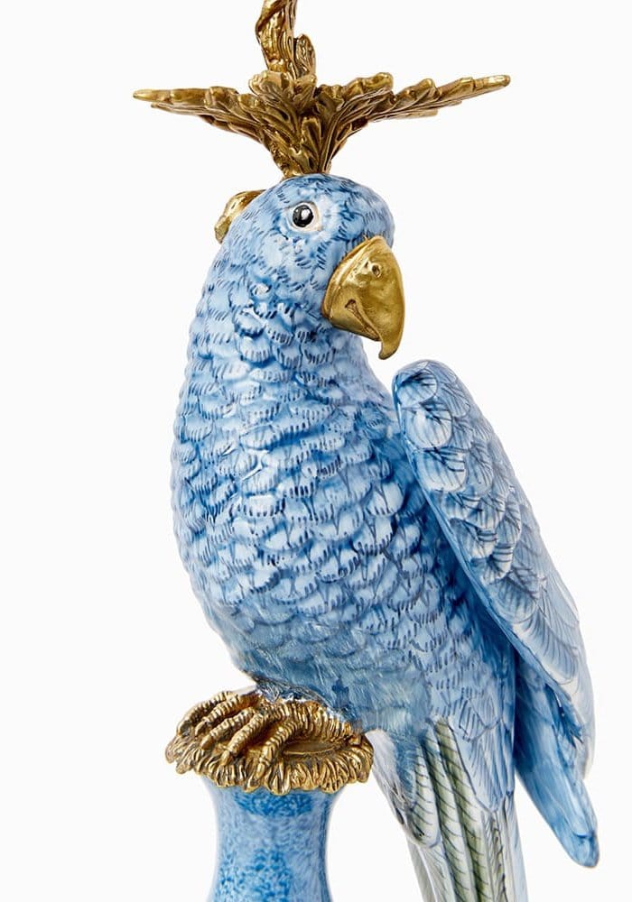 Enamelled Pretty Polly Parrot Candlestick - Right - Casa by Josephine Jenno