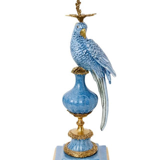 Enamelled Pretty Polly Parrot Candlestick - Right - Casa by Josephine Jenno
