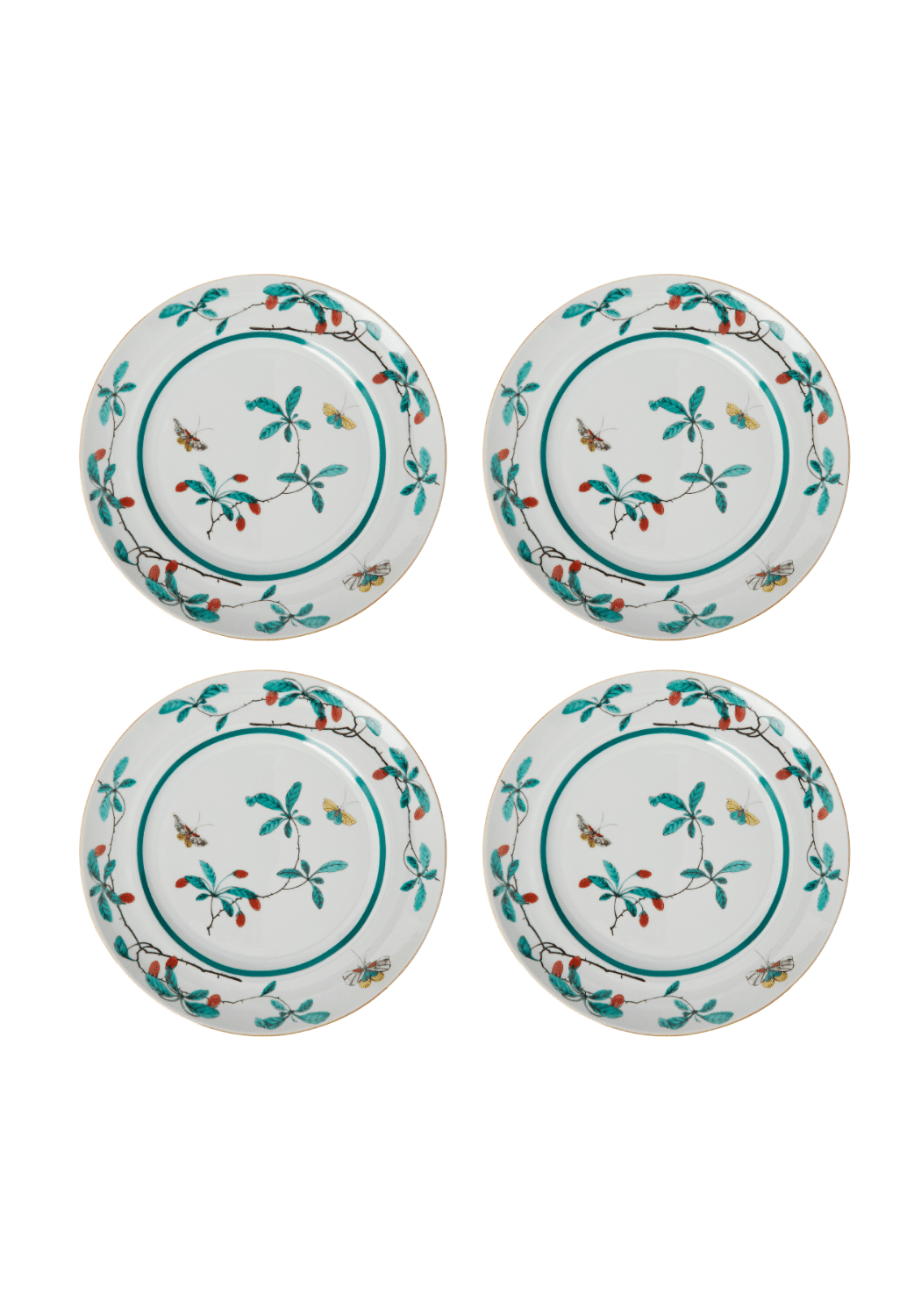 Famille Verte Dessert Plates - Set of 4 - Casa by Josephine Jenno