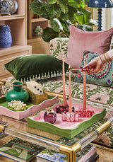 Fir Green Velvet Cushion Cover - With Tassels - Casa by Josephine Jenno
