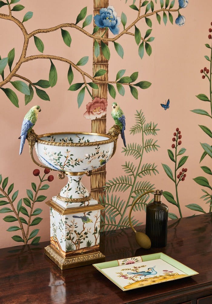 Flight of Fancy Painted Trinket Tray - Casa by Josephine Jenno