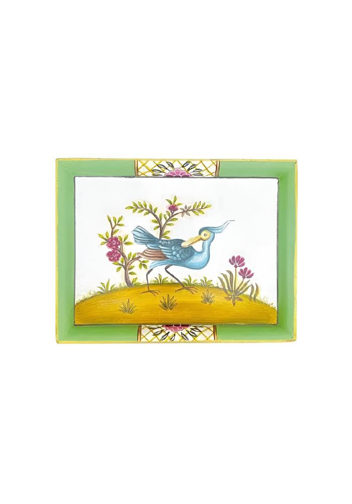 Flight of Fancy Painted Trinket Tray - Casa by Josephine Jenno
