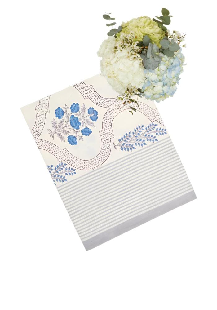 Flora Blue Tablecloth - Casa by Josephine Jenno