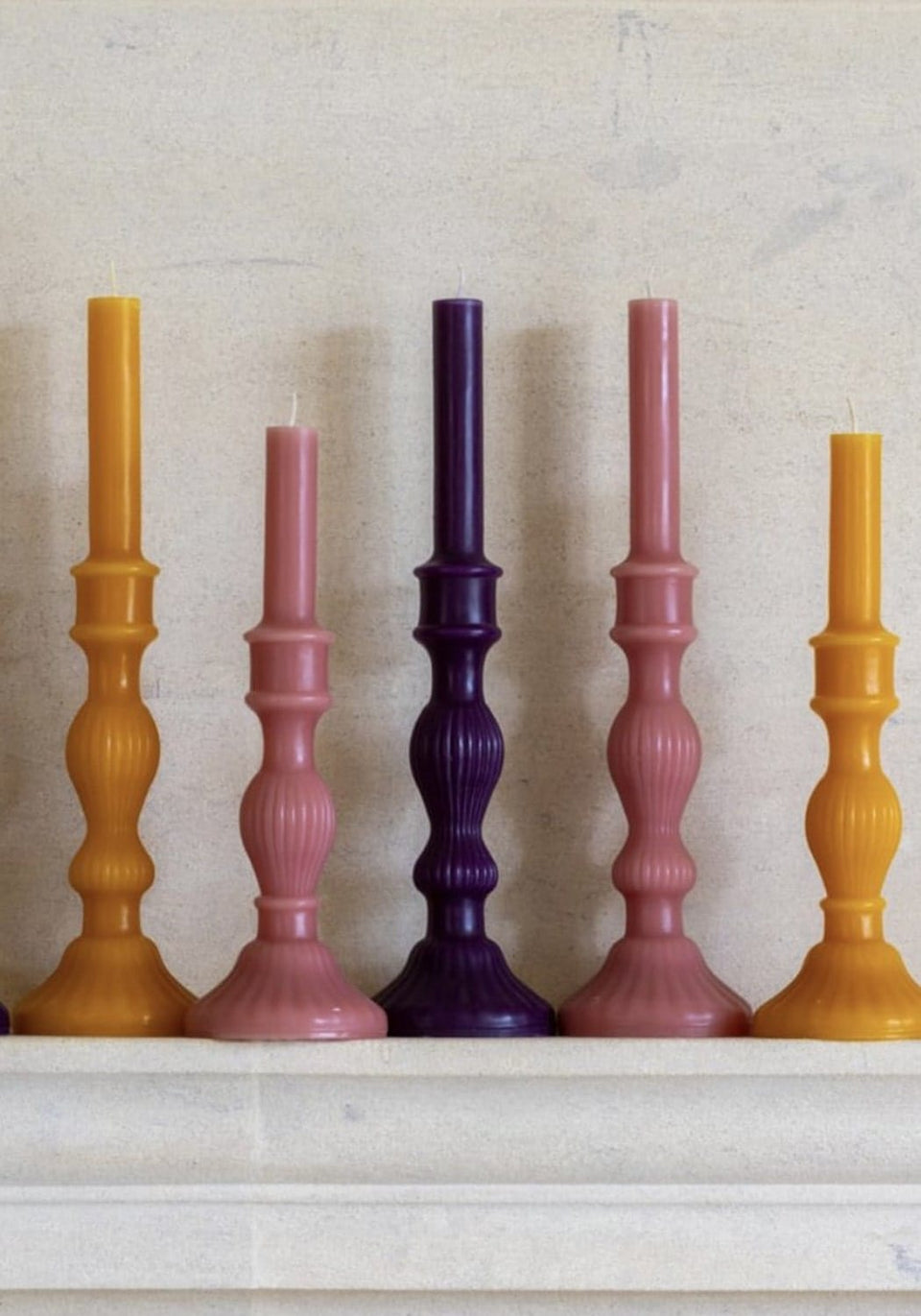 Florence Pillar Candle 26cm - Rose Set of 2 - Casa by Josephine Jenno