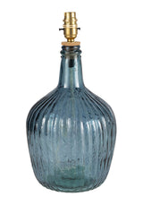 Florence Ripple Glass Table Lamp Base - Navy - Casa by Josephine Jenno