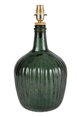 Florence Ripple Glass Table Lamp Base - Olive - Casa by Josephine Jenno