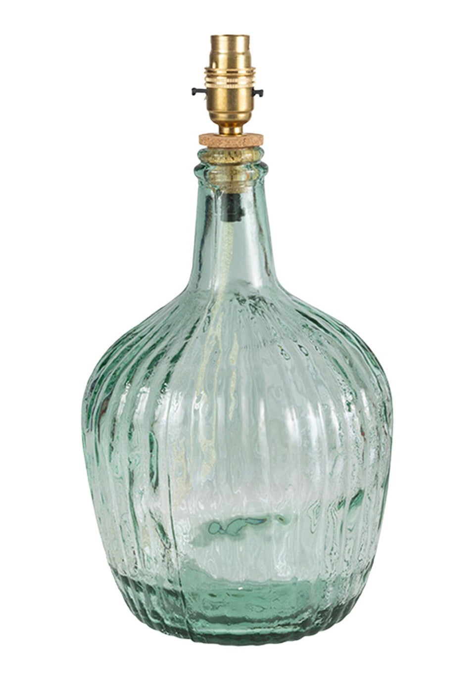 Florence Ripple Glass Table Lamp Base - Sea Mist - Casa by Josephine Jenno
