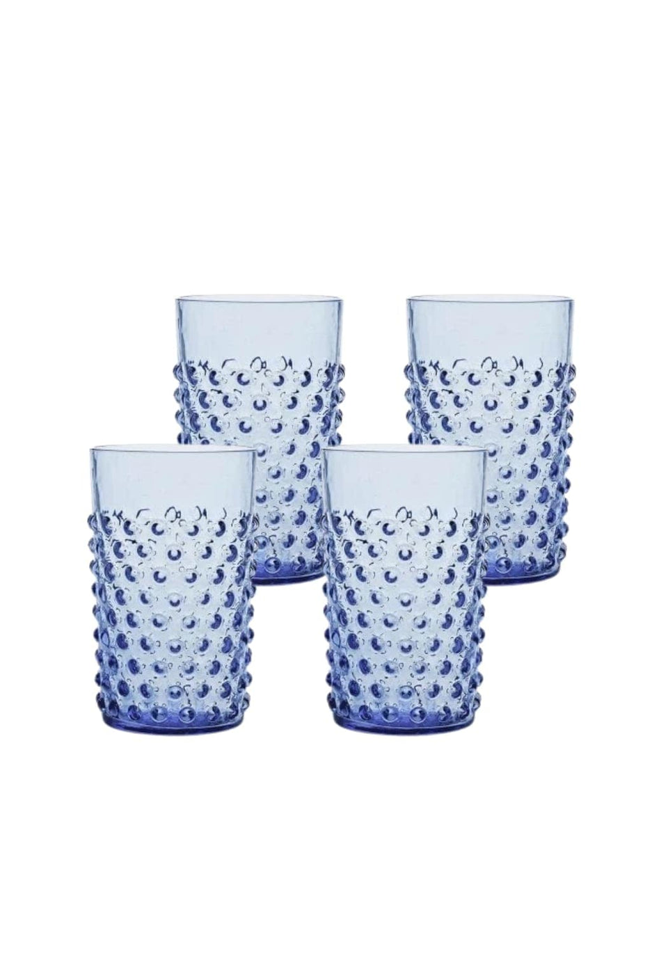Blue Dew Drop Tumblers - Luxury Glassware Set Of 4