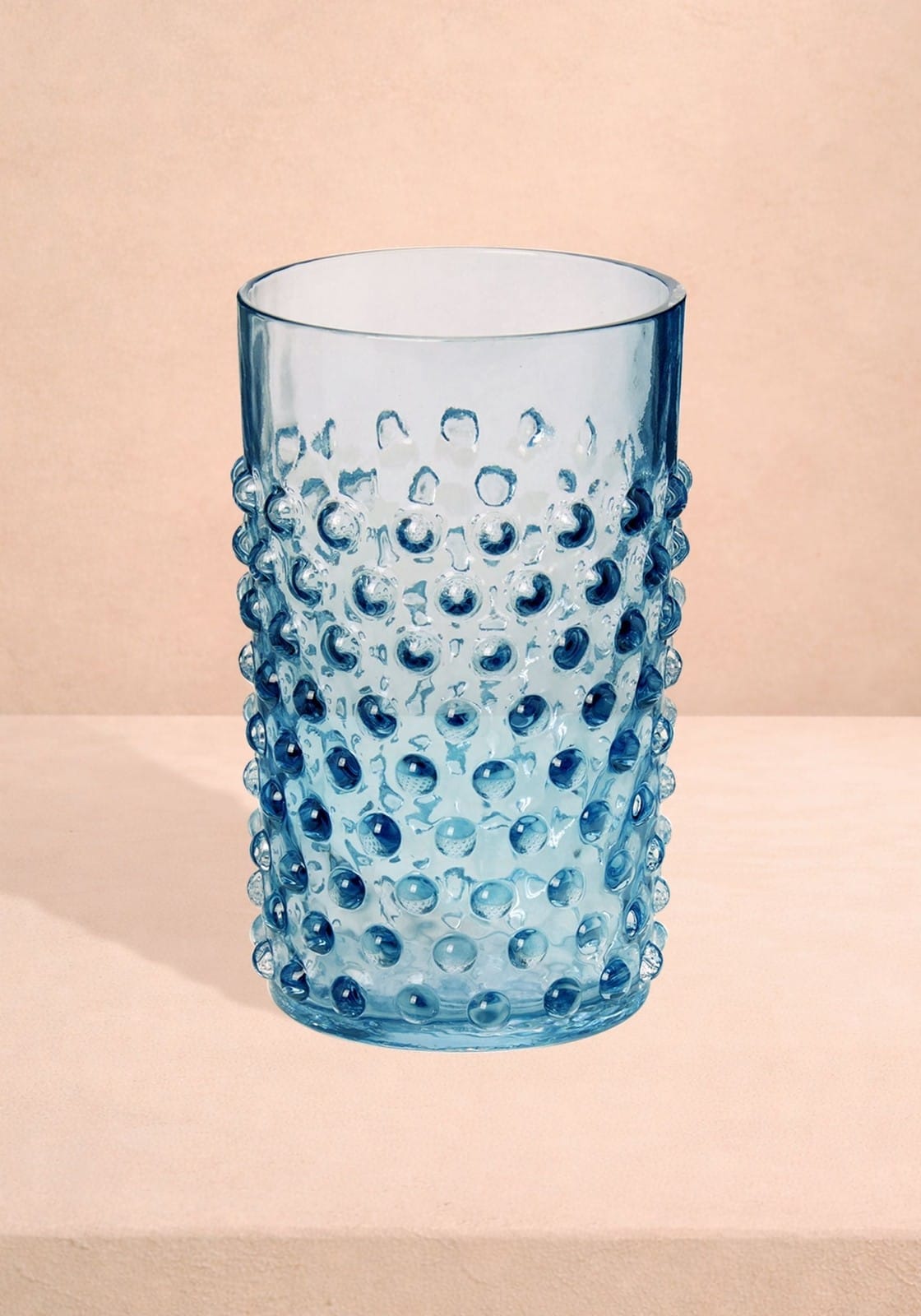 Glasses Cornflower Blue Dew Drop Tumblers- Set of 4