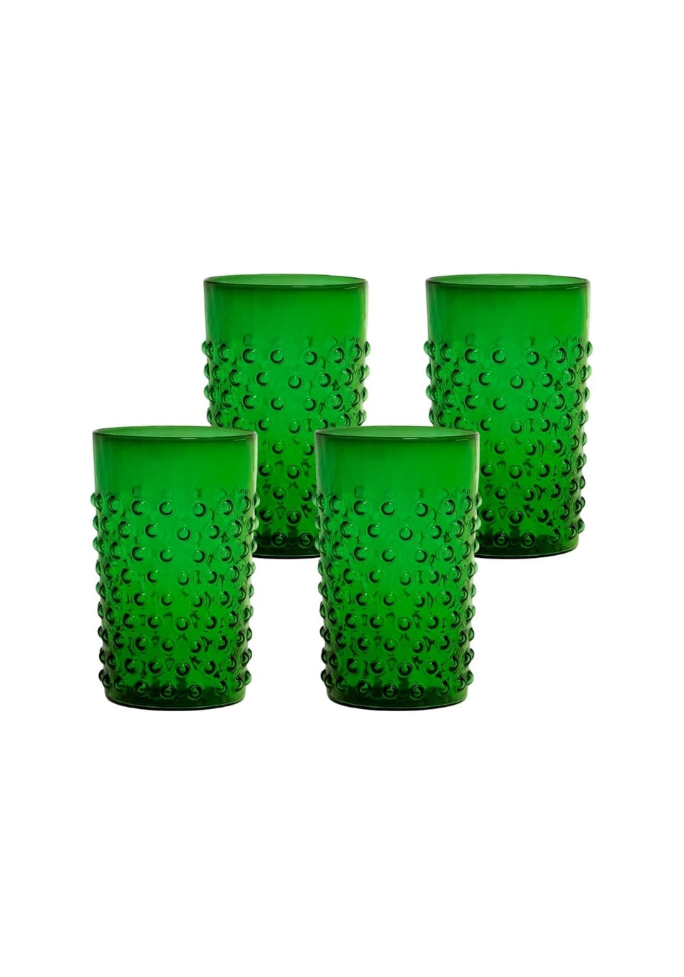 Dark Green Dew Drop Tumblers - Set Of 4