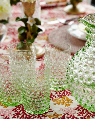 Glasses Light Green Dew Drop Tumblers - Set Of 4