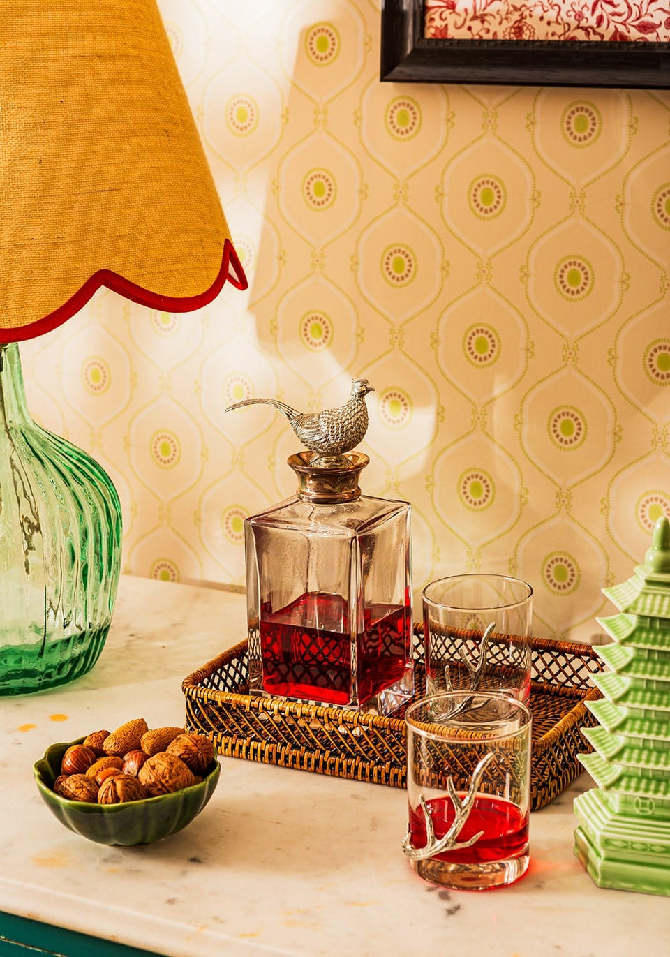 Lola's Pewter Stag Embrace Whiskey Glass