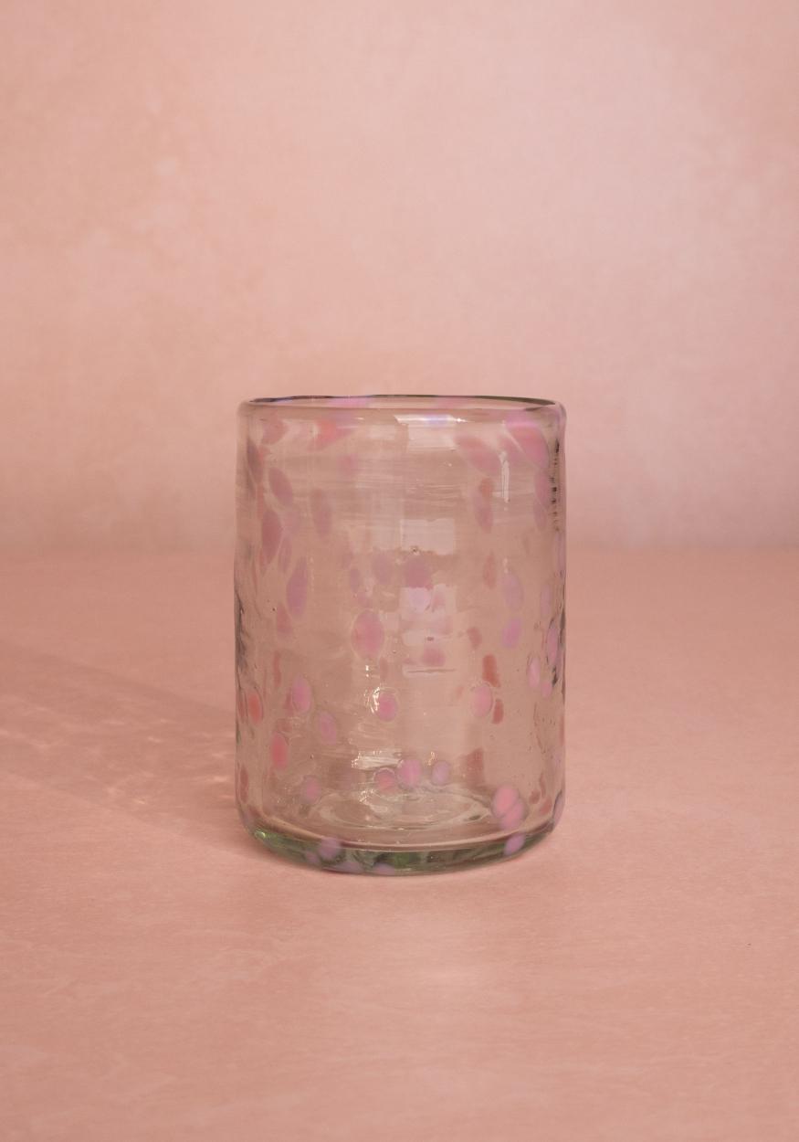 Glasses Louisa Confetti Tumbler, Pink - Set of 4