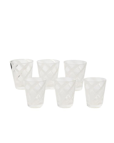 Glasses Poolside Gossip - Translucent White Palm Springs Tumbler x 6