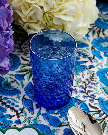 Glasses Royal Blue Dew Drop Tumblers - Set Of 4