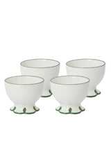 Glorious Green Scalloped Nibbles Bowl - Set of 4 - Casa by Josephine Jenno