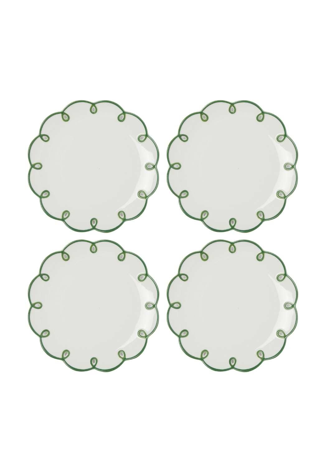 Glorious Scalloped Side Plates Set 4