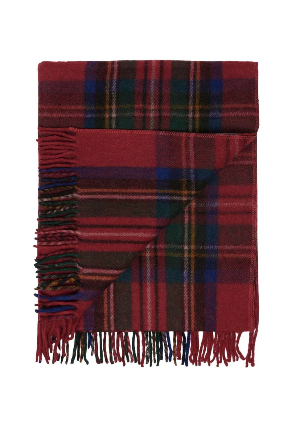Gorgeous Wool Throw Blanket in Stewart Royal Tartan - Casa by Josephine Jenno