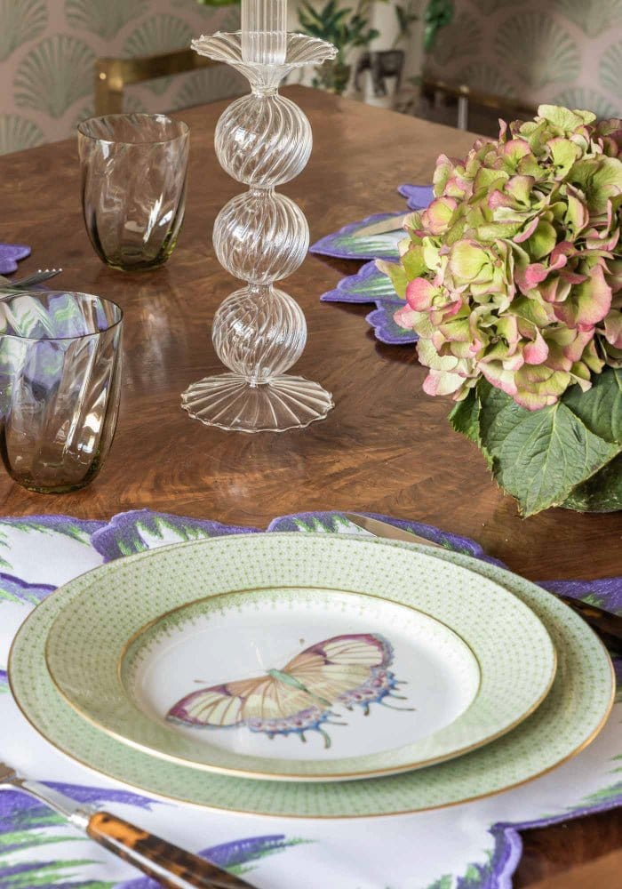 Green Apple Lace Plate Set