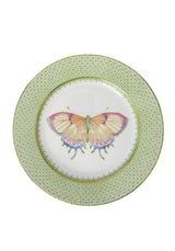 Green Apple Lace Plate Butterfly Side/Pudding Plates - Set of 4 - Casa by Josephine Jenno