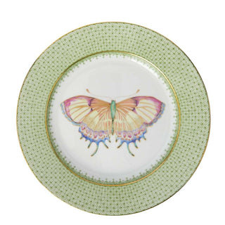 Green Apple Lace Plate Butterfly Side/Pudding Plates - Set of 4 - Casa by Josephine Jenno