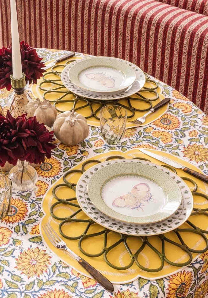 Green Apple Lace Plate Set