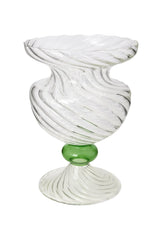 Green Globe Murano Vase Cleo Wave - Casa by Josephine Jenno