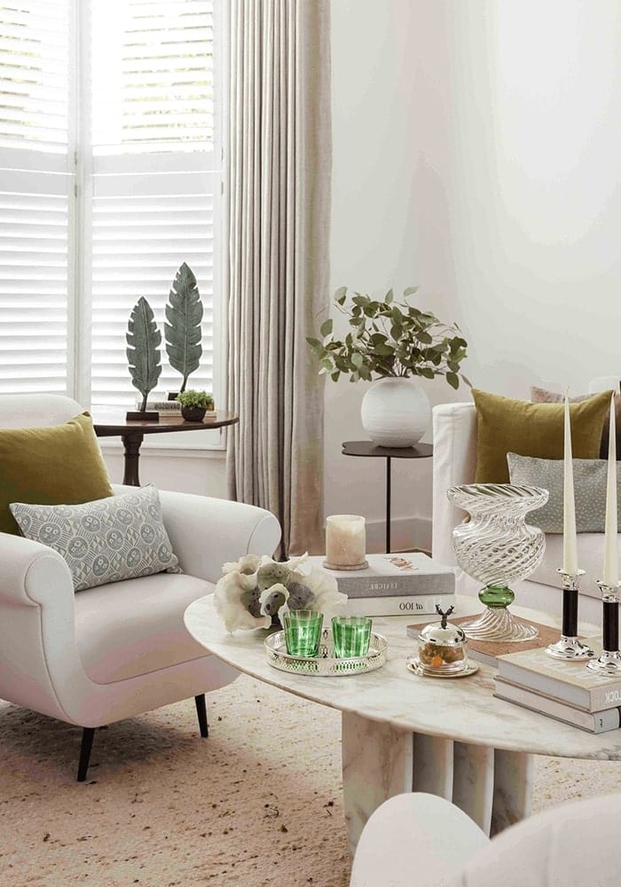 Green Globe Murano Vase Cleo Wave - Casa by Josephine Jenno