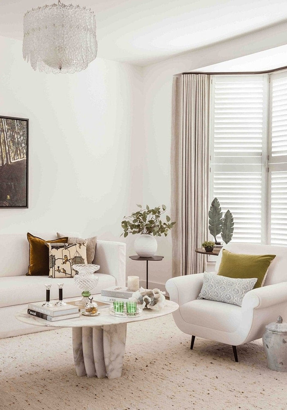 Green Globe Murano Vase Cleo Wave - Casa by Josephine Jenno