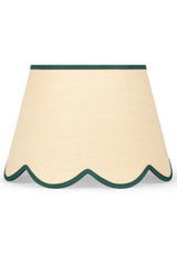 Green Petal Rafia Scallop Lampshade - Casa by Josephine Jenno