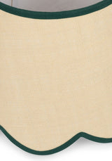 Green Petal Rafia Scallop Lampshade - Casa by Josephine Jenno