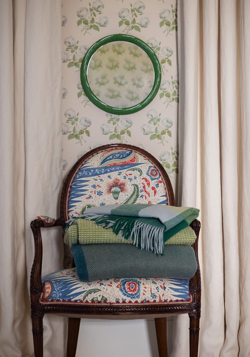 Green Round Mirror - Casa by Josephine Jenno