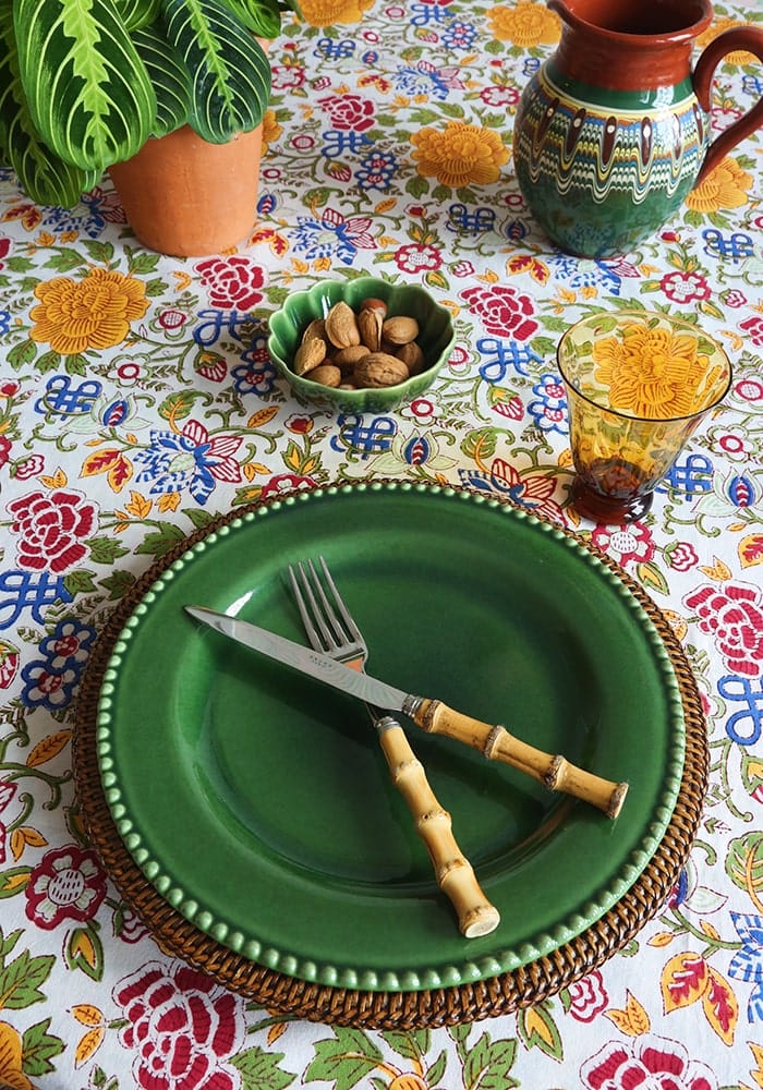 Green Scallop Ceramic Dip Bowls x 3 - Casa by Josephine Jenno