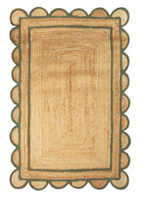 Green Scallop Jute Rug - Casa by Josephine Jenno