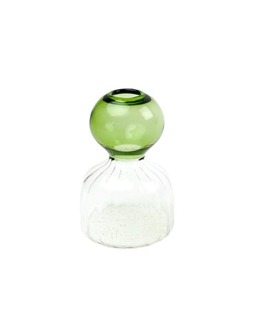 Hand - Blown Hourglass Vase Green - Casa by Josephine Jenno