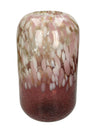Pink Spotted Glass Vase Tall