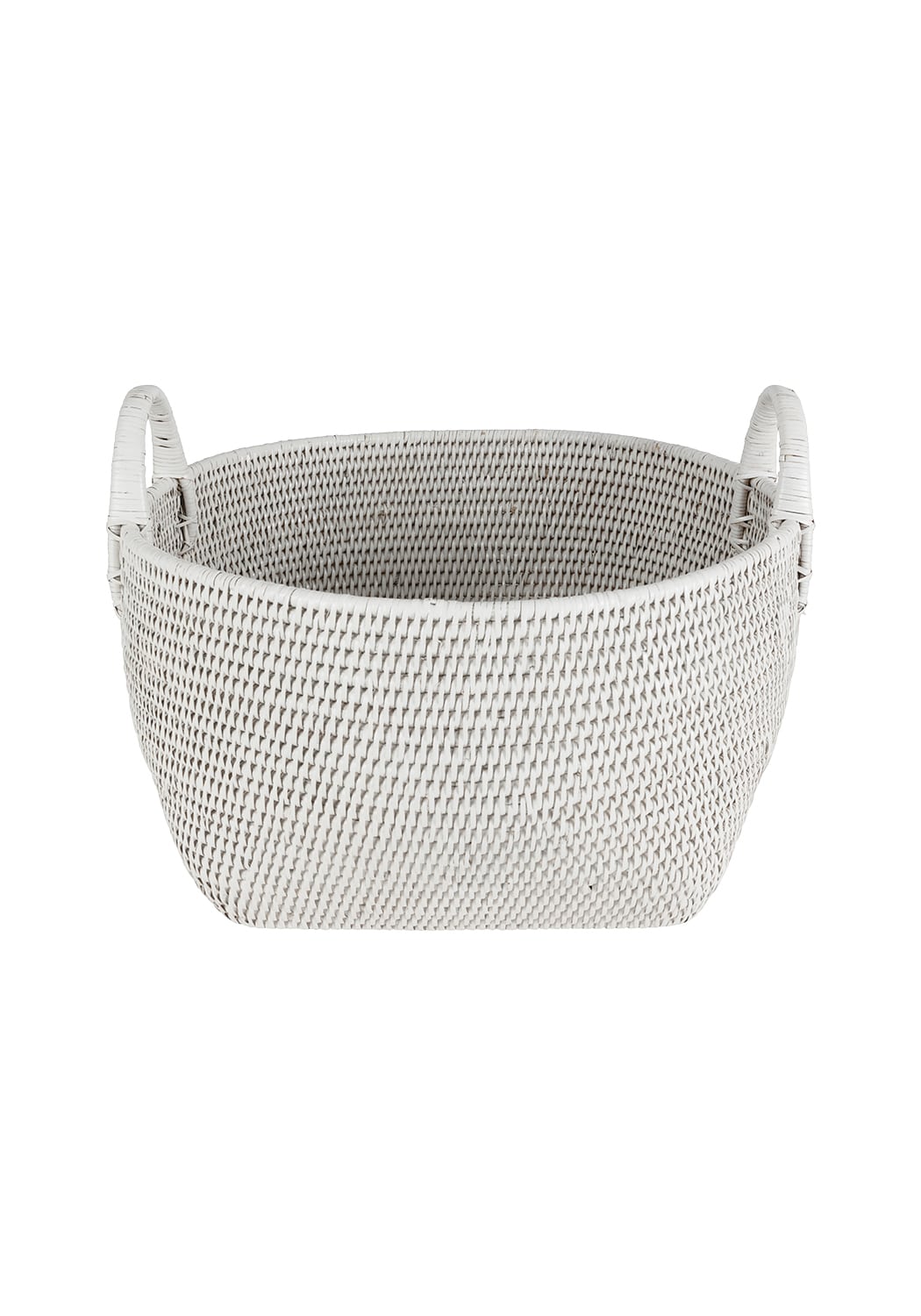 Handy Handwoven Rattan Basket - White - Casa by Josephine Jenno