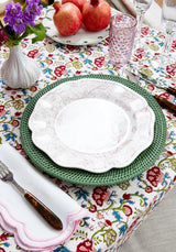 Harbour Island Round Rattan Charger Green - Set of 4 - Casa by Josephine Jenno