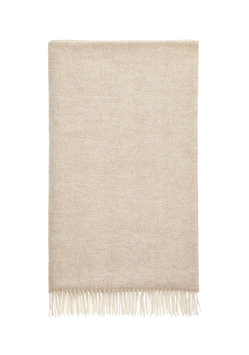 Harriet's Oatmeal British Wool Throw