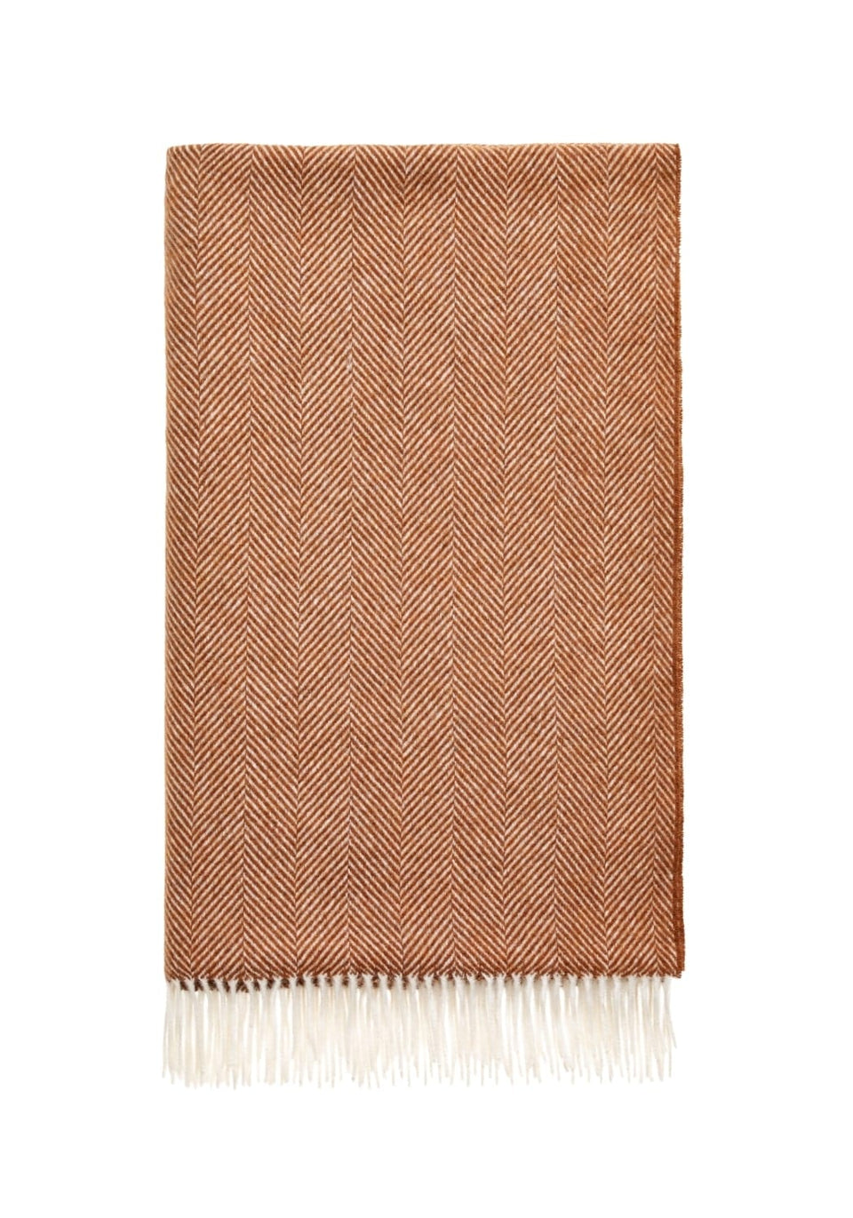 Harriet's Soft Amber British Merino Wool Throw Blanket - Casa by Josephine Jenno